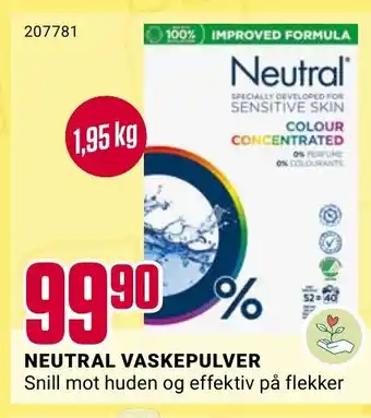 Europris NEUTRAL VASKEPULVER tilbud