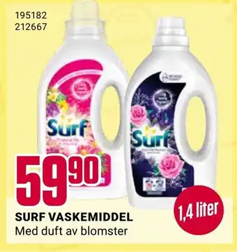 Europris SURF VASKEMIDDEL tilbud