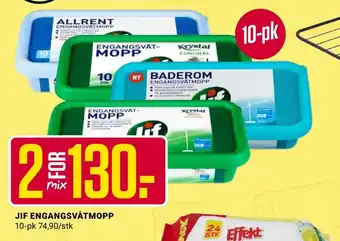 Europris JIF ENGANGSVÅTMOPP tilbud