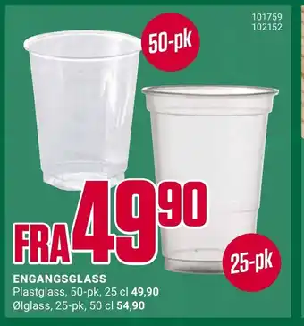 Europris ENGANGSGLASS tilbud