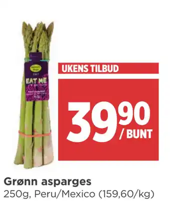 Meny Grønn asparges tilbud