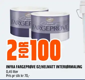 Obs Bygg INFRA FARGEPRØVE 02/HELMATT INTERIØRMALING tilbud