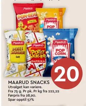 Coop Mega MAARUD SNACKS tilbud