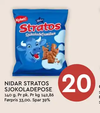 Coop Mega NIDAR STRATOS SJOKOLADEPOSE tilbud