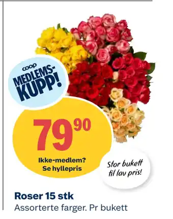 Coop Obs Roser 15 stk tilbud
