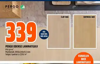 Obs Bygg PERGO ODENSE LAMINATGULV tilbud