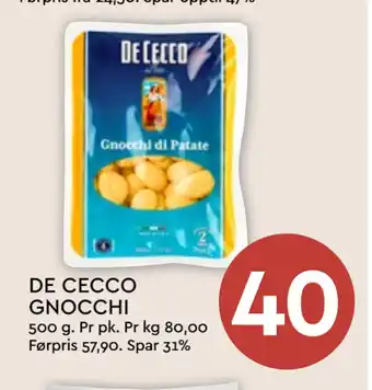 Coop Mega DE CECCO GNOCCHI tilbud