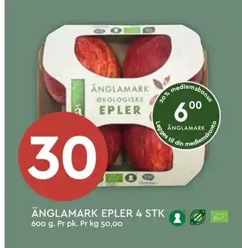 Coop Mega ÄNGLAMARK EPLER 4 STK tilbud