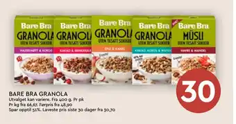 Coop Mega BARE BRA GRANOLA tilbud
