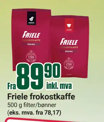 Europris Friele frokostkaffe tilbud