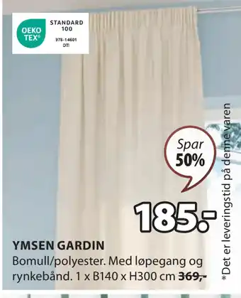 JYSK YMSEN GARDIN tilbud