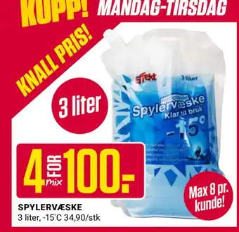 Europris SPYLERVÆSKE tilbud