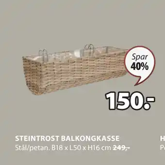 JYSK STEINTROST BALKONGKASSE tilbud