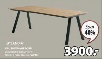 JYSK FAUSING HAGEBORD tilbud