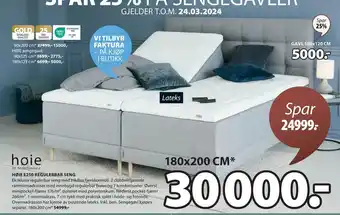 JYSK HØIE E250 REGULERBAR SENG tilbud