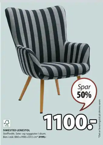 JYSK SIMESTED LENESTOL tilbud