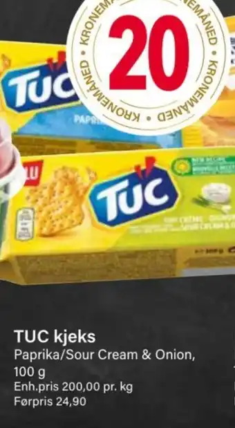 Nærbutikken TUC kjeks tilbud