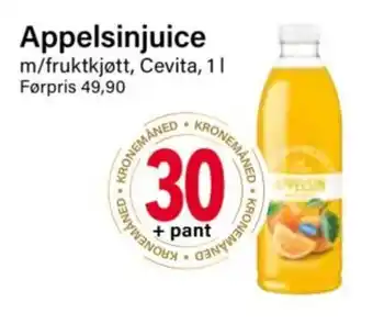 Nærbutikken Appelsinjuice Cevita 1 l. tilbud