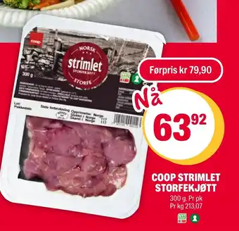 Coop Extra COOP STRIMLET STORFEKJØTT tilbud