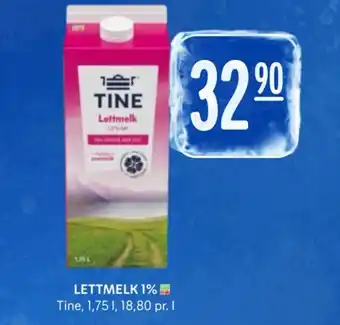 Rema 1000 LETTMELK 1% Tine 1.75 l. tilbud