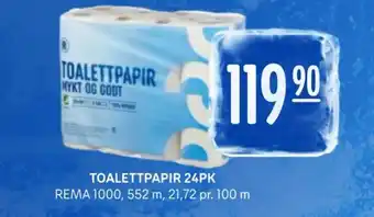 Rema 1000 TOALETTPAPIR 24PK tilbud