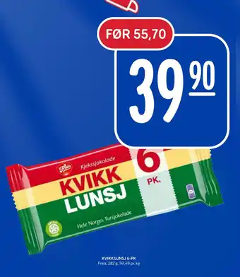 Rema 1000 KVIKK LUNSJ 6-PK tilbud