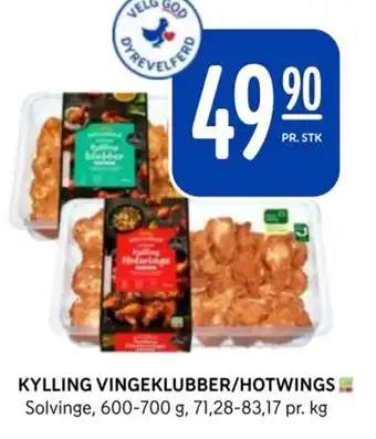 Rema 1000 KYLLING VINGEKLUBBER/HOTWINGS tilbud