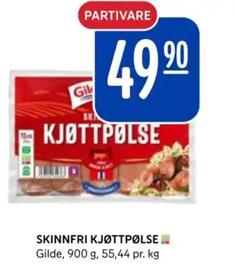 Rema 1000 SKINNFRI KJØTTPØLSE Gilde tilbud
