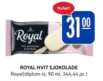 Rema 1000 ROYAL HVIT SJOKOLADE tilbud