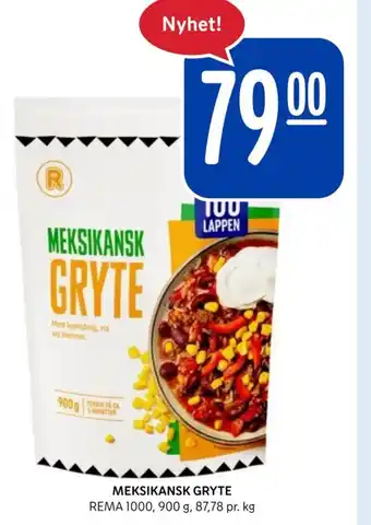 Rema 1000 MEKSIKANSK GRYTE tilbud