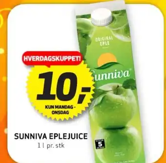 Bunnpris SUNNIVA EPLEJUICE tilbud