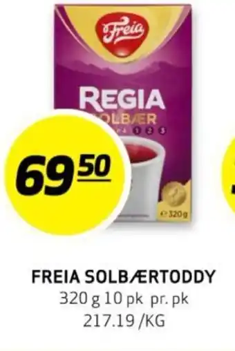 Bunnpris FREIA SOLBÆRTODDY tilbud