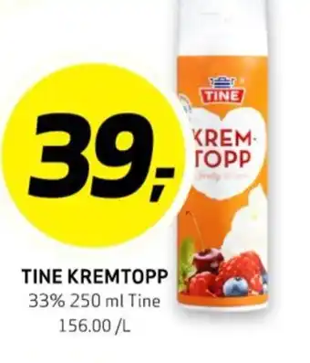 Bunnpris TINE KREMTOPP Tine tilbud