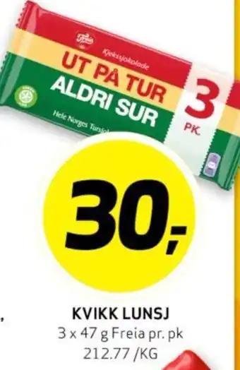 Bunnpris KVIKK LUNSJ tilbud