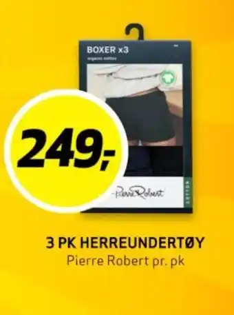 Bunnpris 3 PK HERREUNDERTØY Pierre Robert tilbud