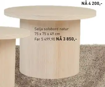 Kid Interiør Selja sofabord natur tilbud