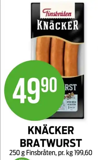Kiwi KNÄCKER BRATWURST tilbud