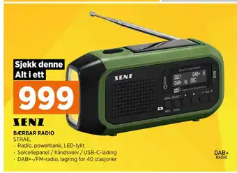 POWER BÆRBAR RADIO STRAIL tilbud