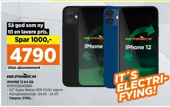 POWER IPHONE 12 64 GB RPIPH1264GBBK tilbud