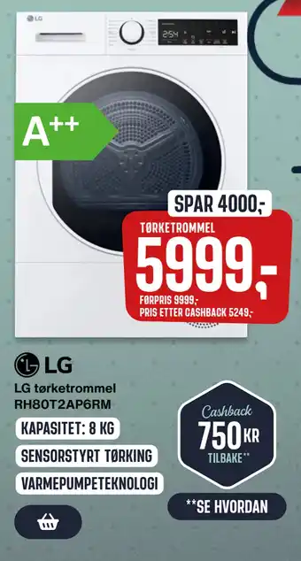 Skousen LG tørketrommel RH80T2AP6RM tilbud