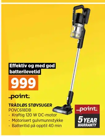POWER TRÅDLØS STØVSUGER tilbud