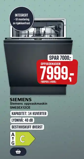 Skousen Siemens oppvaskmaskin tilbud