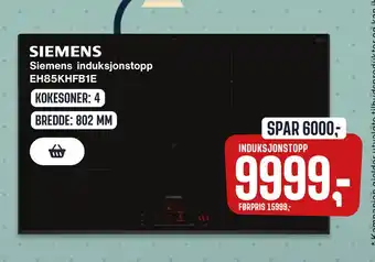 Skousen Siemens induksjonstopp tilbud