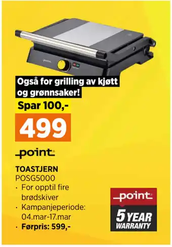POWER TOASTJERN POSG5000 tilbud