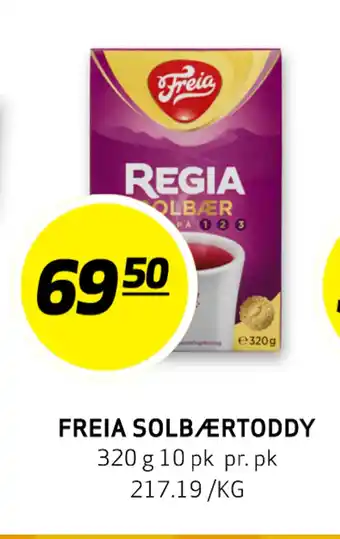 Bunnpris FREIA SOLBÆRTODDY tilbud