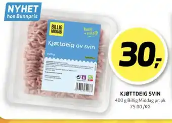 Bunnpris Billig middag kjøttdeig tilbud