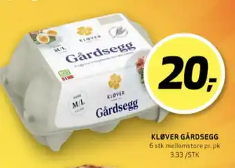 Bunnpris Kløver egg tilbud