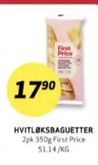 Bunnpris First price hvitløksbaguetter tilbud