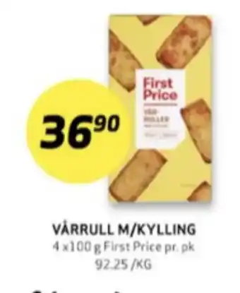 Bunnpris First price vårruller tilbud