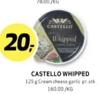 Bunnpris Castello kremost whipped hvitløk tilbud